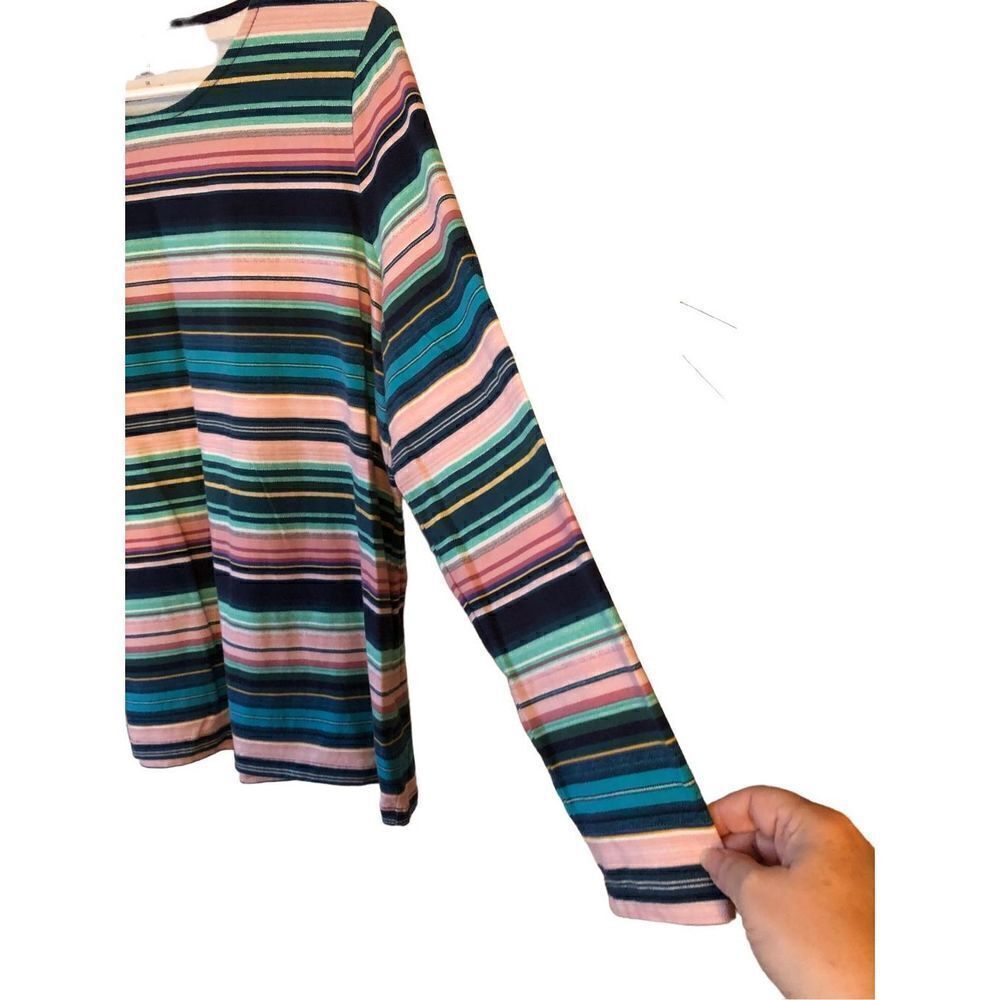 Talbots Multicolored Striped Top - Picture 2 of 8